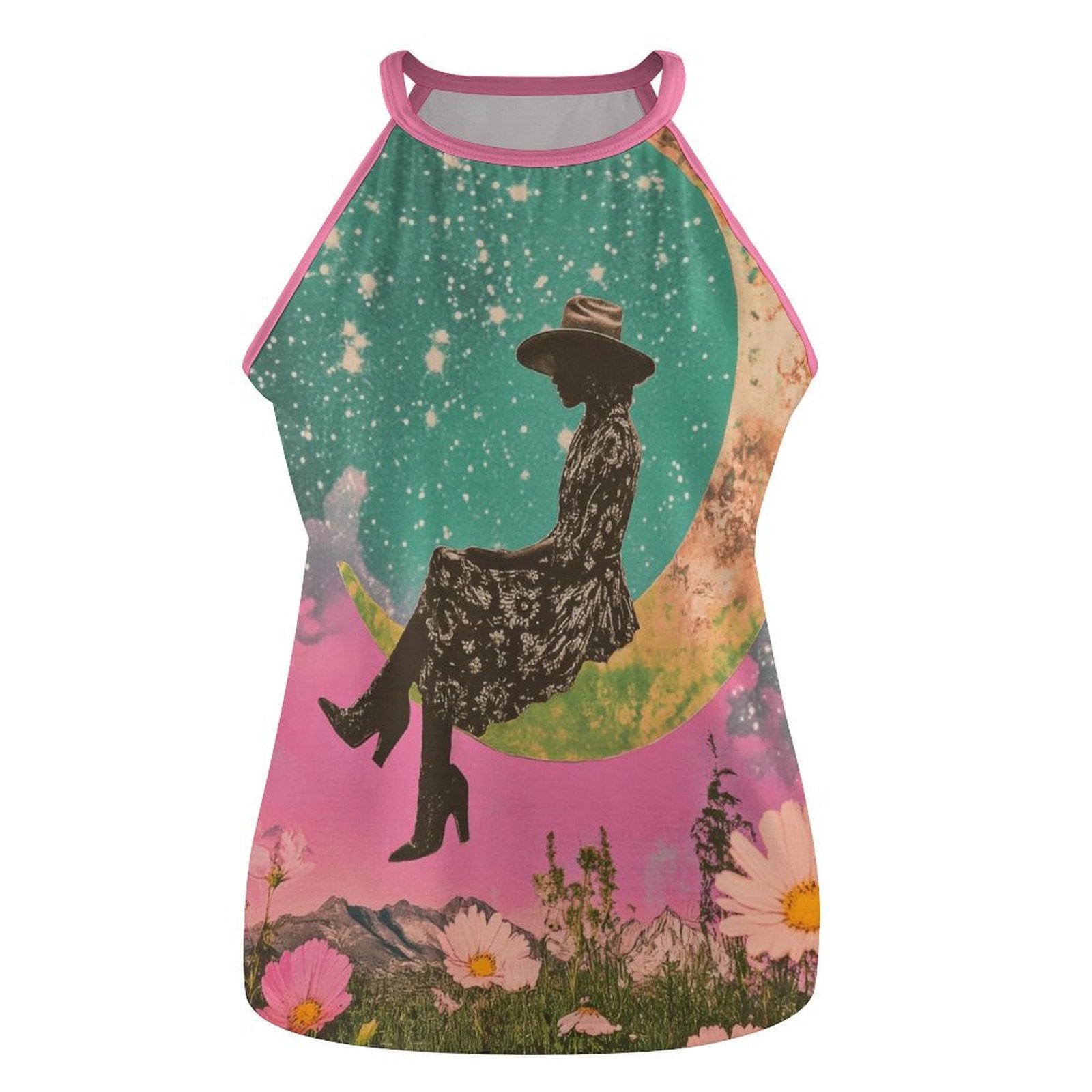 Baha Ranch Cowgirl on the Moon Retro Pop Western Tank Top by Baha Ranch Western Wear - product image 5