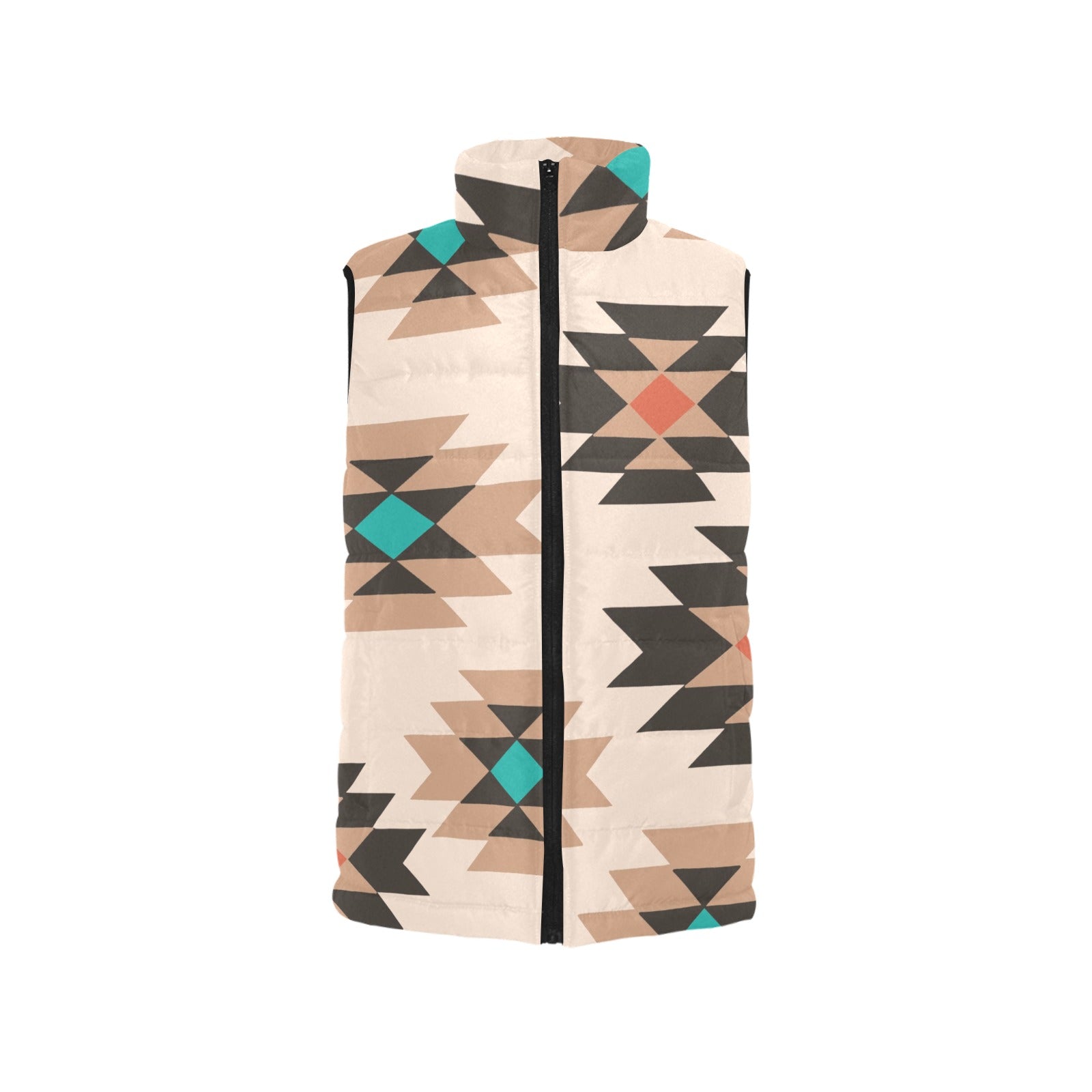 Baha Ranch Tan Aztec Puffy Vest by Baha Ranch Western Wear