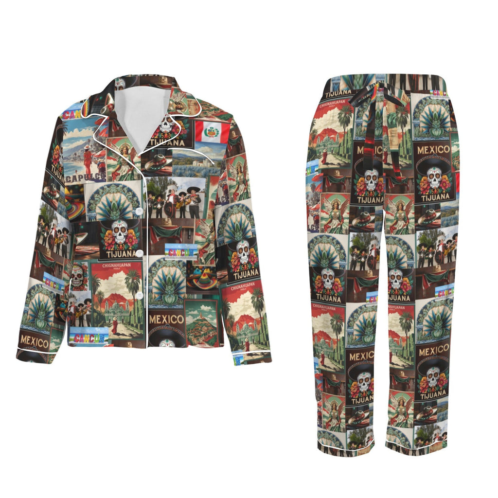 Baha Ranch Colores De Mexico Destination Mexico Satin Pajamas by Baha Ranch Western Wear - product image 4