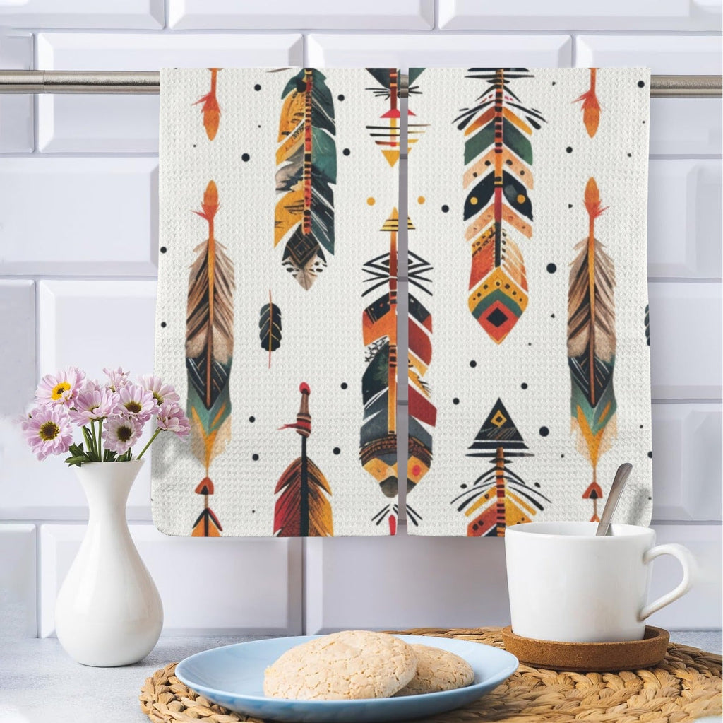 Baha Ranch Southwestern Feathers Set of 2 Dish Towels Made in America by Baha Ranch Western Wear - product image 4