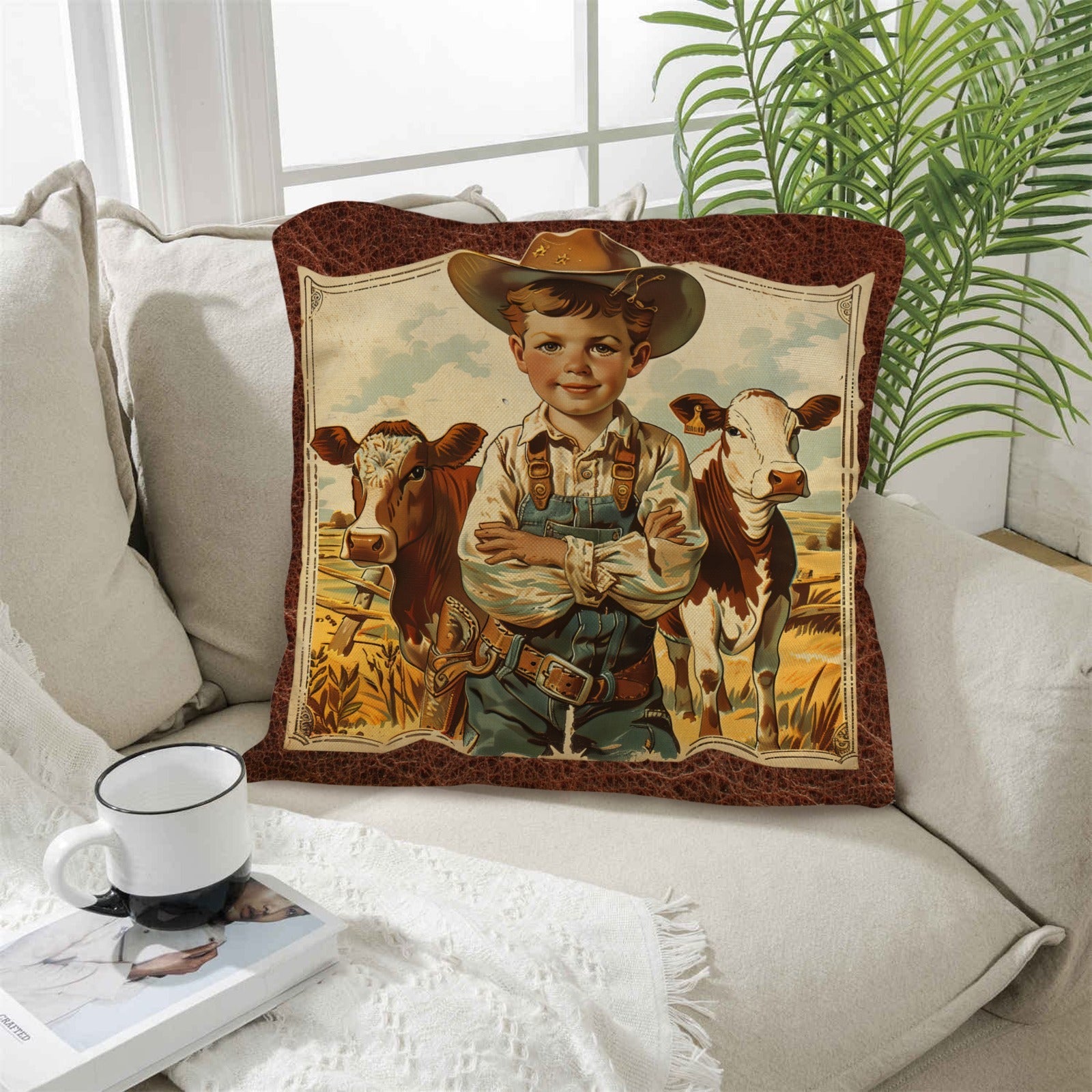 Baha Ranch Vintage Cowboy Pillow Case Made in America by Baha Ranch Western Wear - product image 2