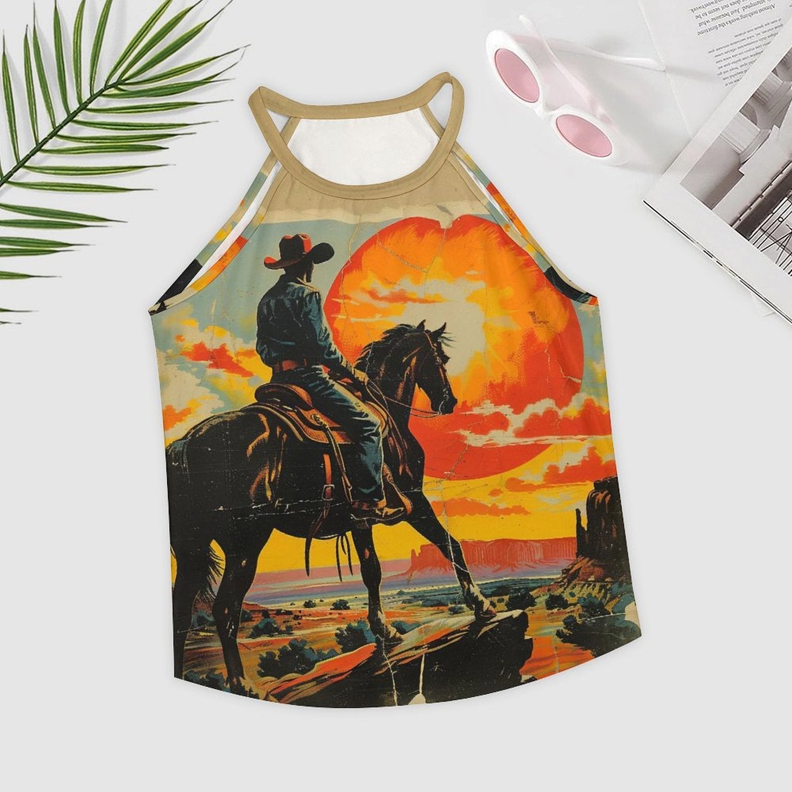 Baha Ranch Sunset Cowboy Tank Top by Baha Ranch Western Wear - product image 3