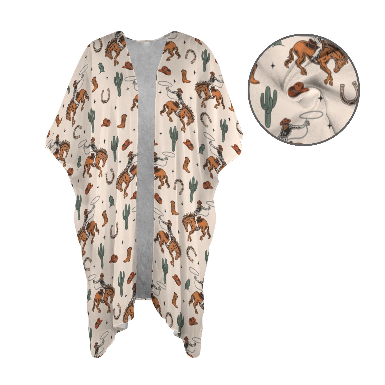 Baha Ranch Rodeo Cowboy Western Duster Kimono Coverup by Baha Ranch Western Wear - product image 4