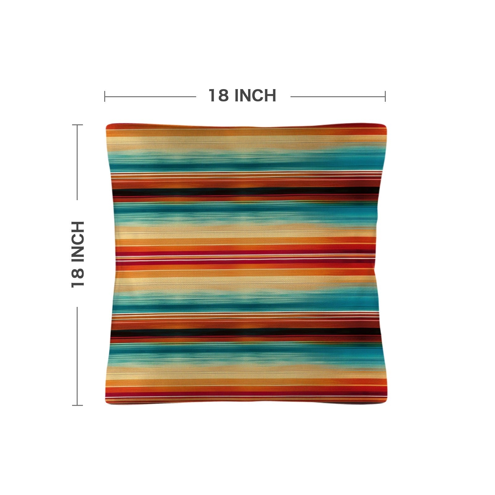 Baha Ranch Colores De Mexico Southwest Serape Pillow Case 18x18" Made in America by Baha Ranch Western Wear - product image 3
