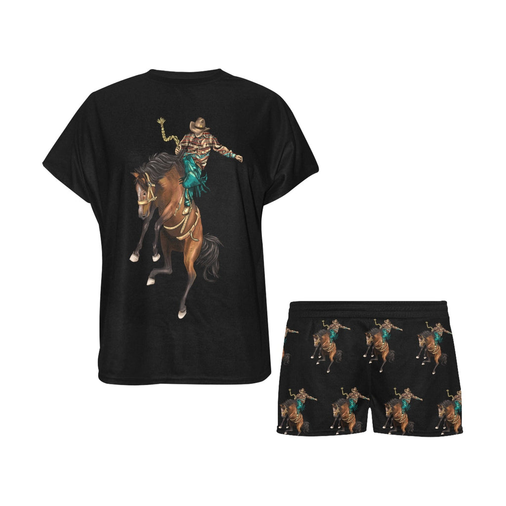 Baha Ranch Rodeo Cowboy Womens Western Top and Short Pajama Set by Baha Ranch Western Wear - product image 3