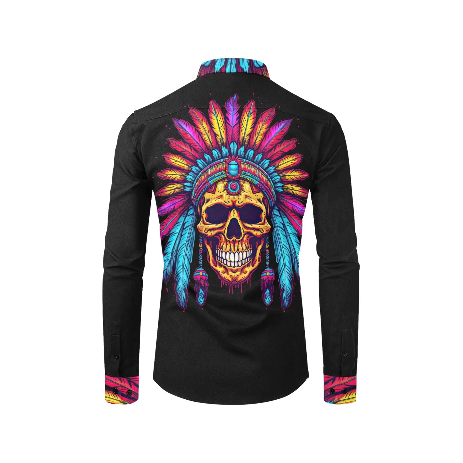 Baha Ranch Indian Skull Unisex Western Button Up Shirt by Baha Ranch Western Wear - product image 3