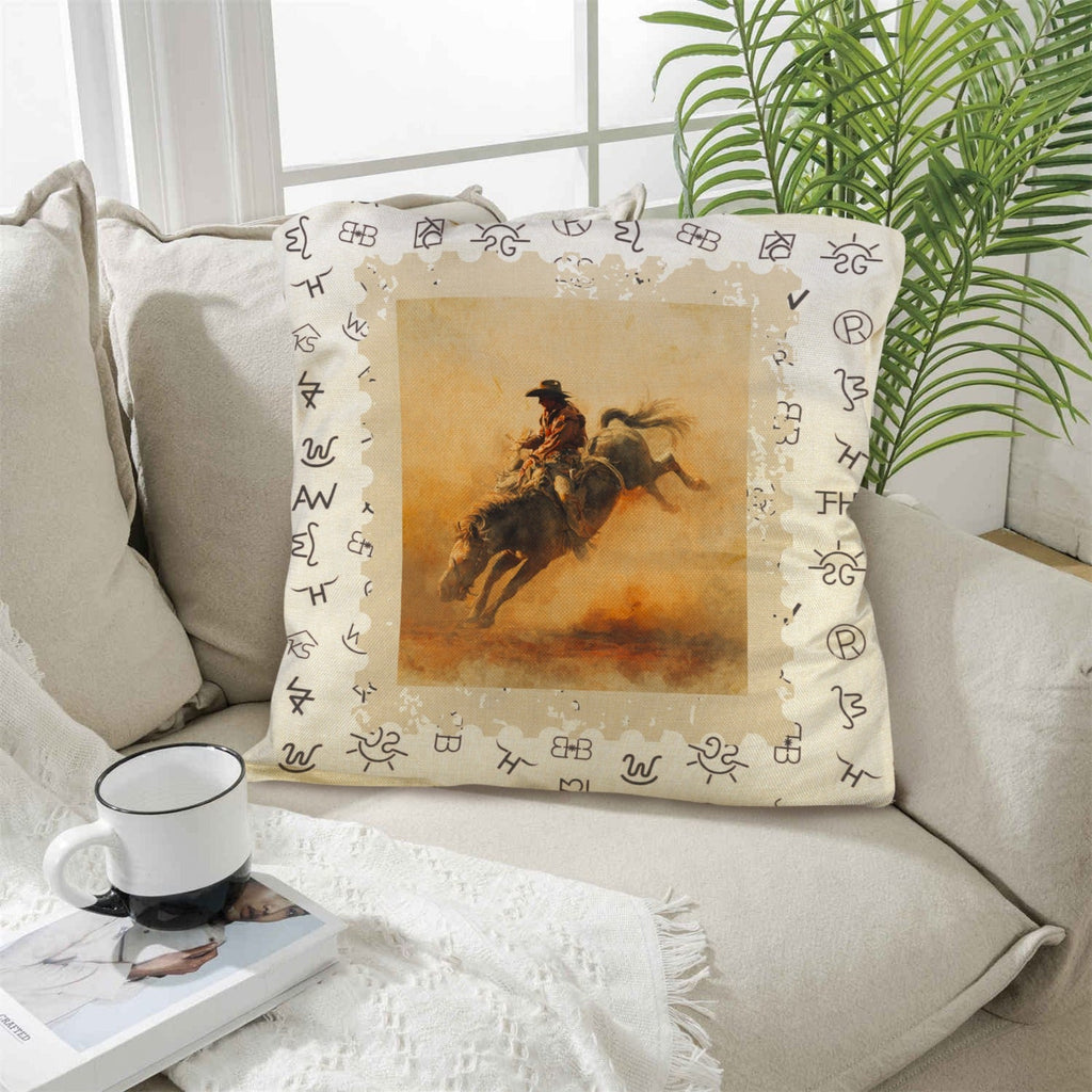 Baha Ranch Vintage Rodeo Stamp Throw Pillow Made in America by Baha Ranch Western Wear - product image 4