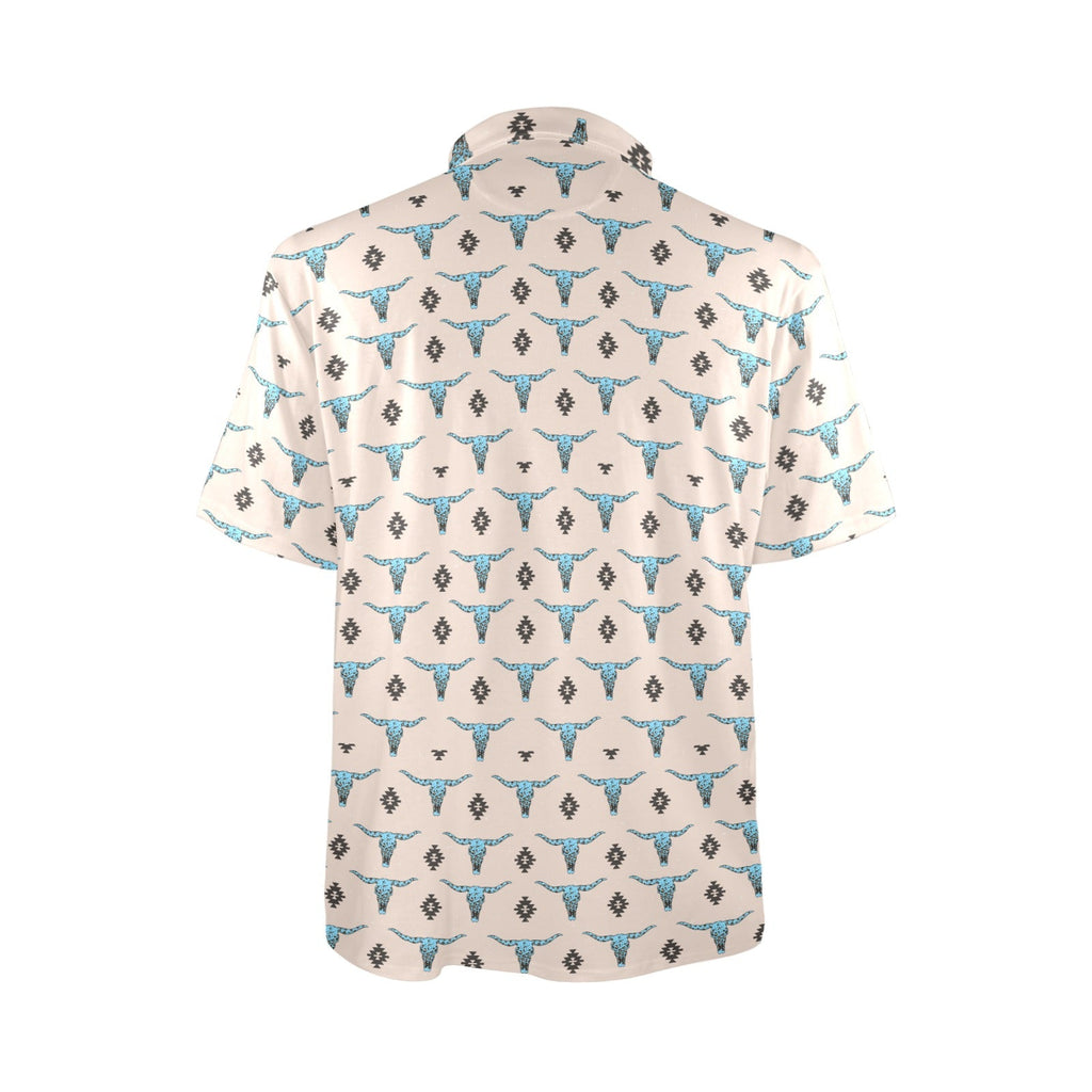 Baha Ranch Turquoise Longhorn Polo Style Shirt by Baha Ranch Western Wear - product image 7