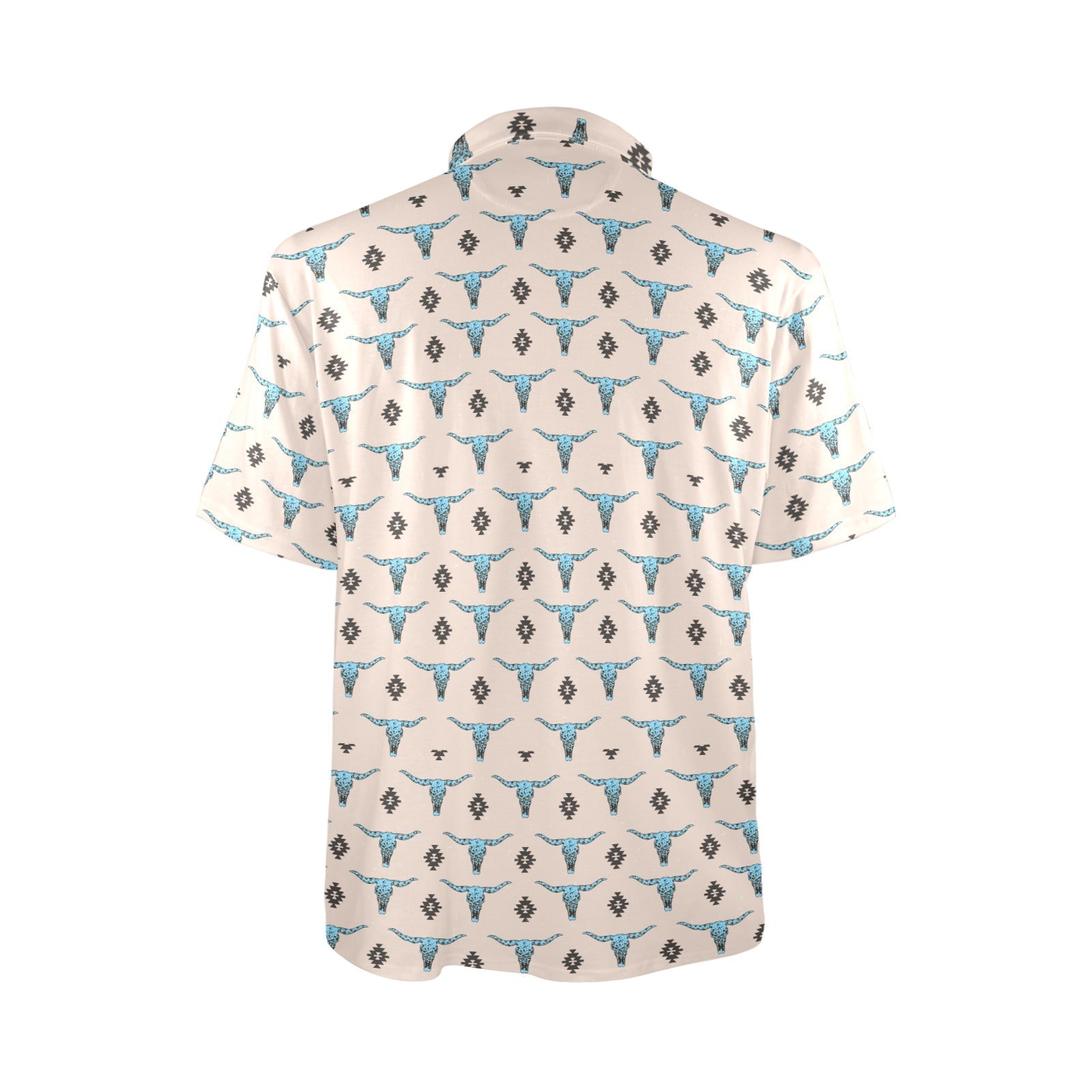 Baha Ranch Turquoise Longhorn Polo Style Shirt by Baha Ranch Western Wear - product image 7