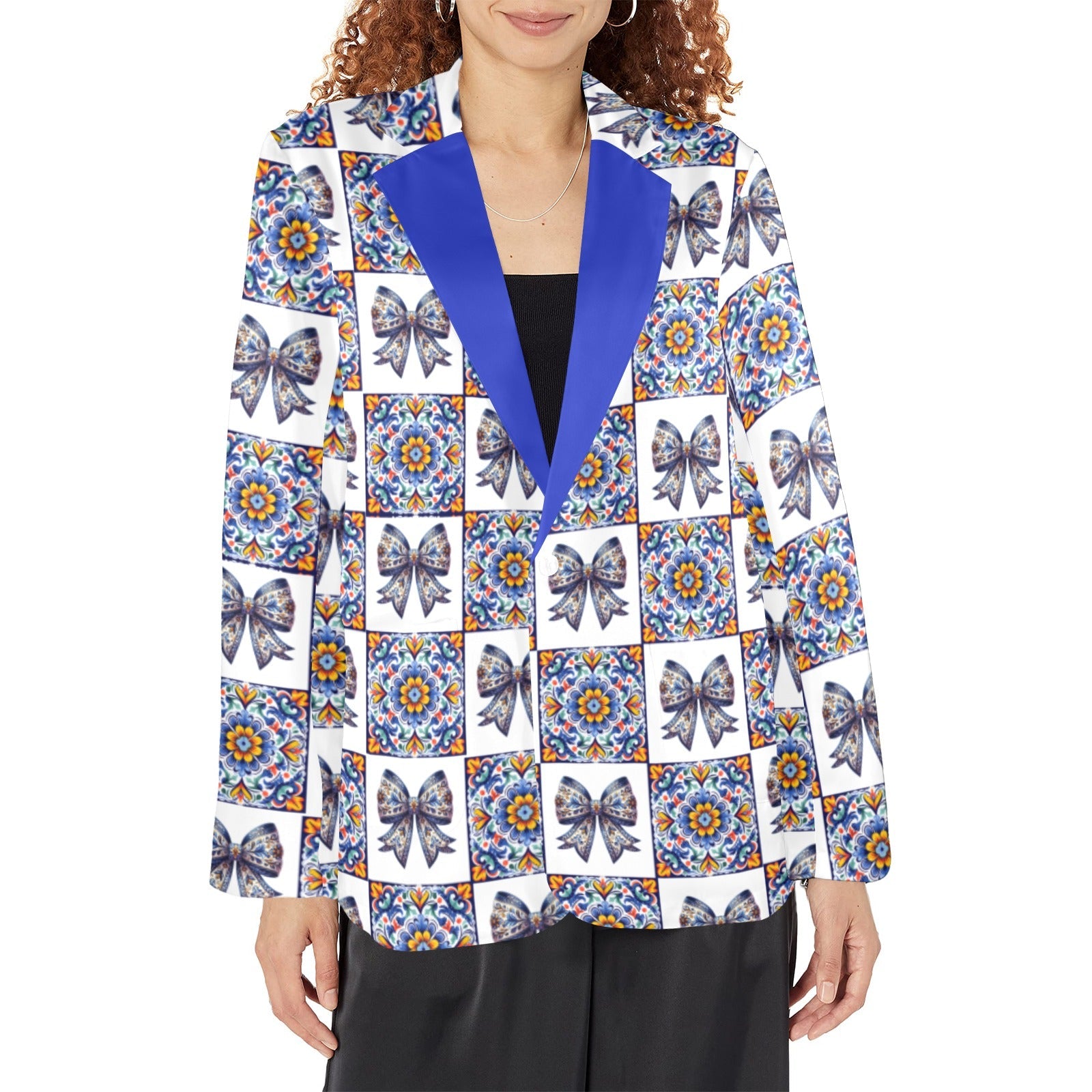 Baha Ranch Blue Bow Talavera Floral Blazer by Baha Ranch Western Wear - product image 2