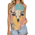 Baha Ranch Bull Skull Retro Pop Western Tank Top by Baha Ranch Western Wear - product image 3