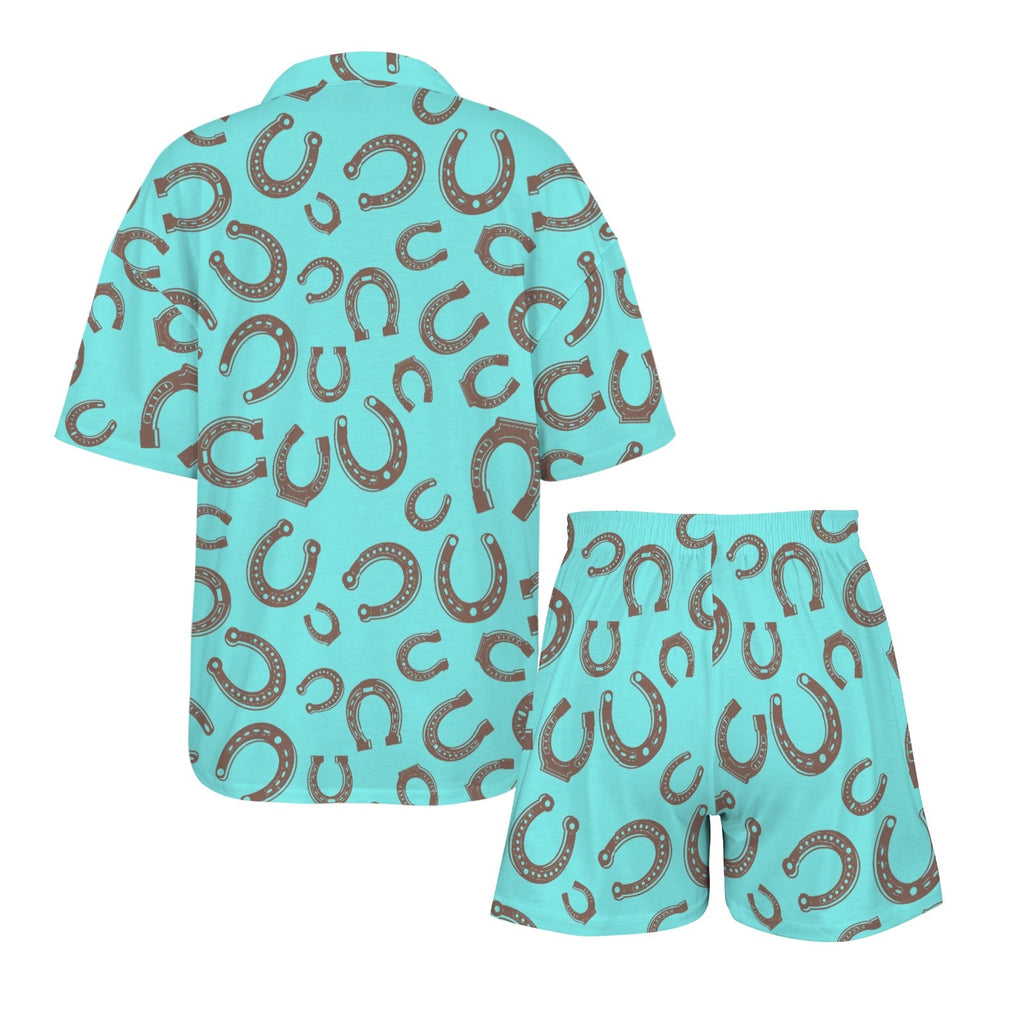 Baha Ranch Turquoise Horseshoe Women's Pajama Set Made in America by Baha Ranch Western Wear - product image 7