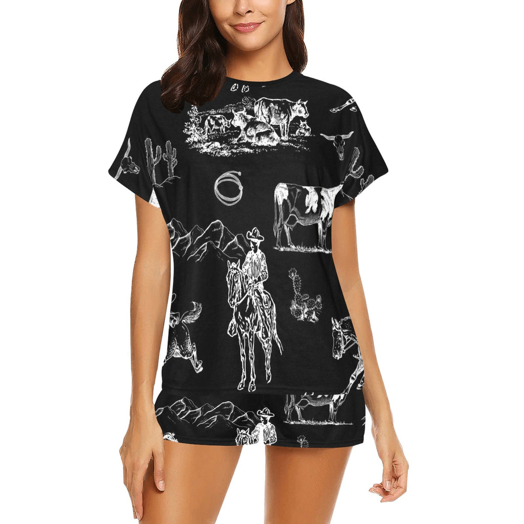 Baha Ranch Ranch Life Women's Top and Shorts Pajama Set by Baha Ranch Western Wear