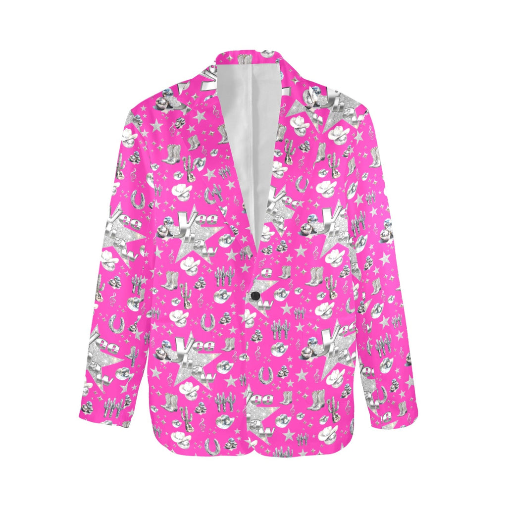 Baha Ranch Hot Pink YEEHAW Rhinestone Cowgirl Blazer by Baha Ranch Western Wear