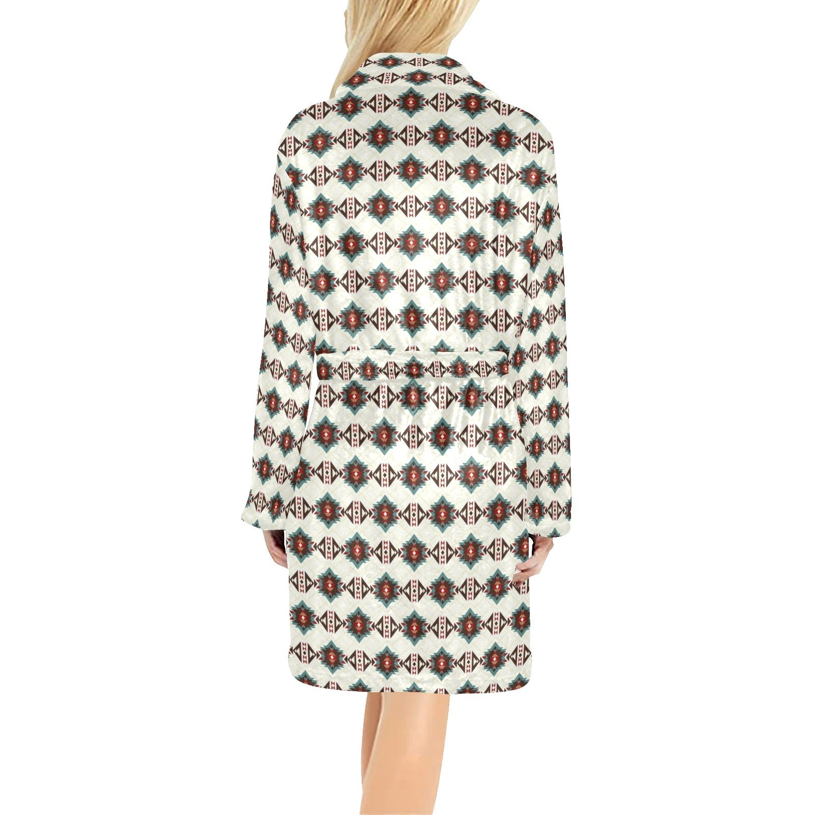 Baha Ranch White Aztec Women's Western Bath Robe by Baha Ranch Western Wear - product image 2