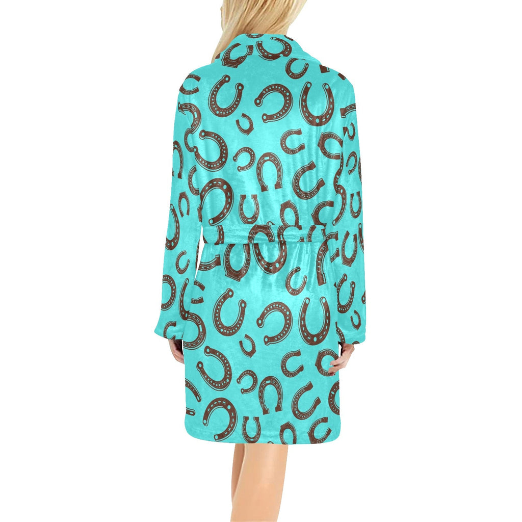 Baha Ranch Turquoise Horseshoe Women's Western Bath Robe by Baha Ranch Western Wear - product image 2