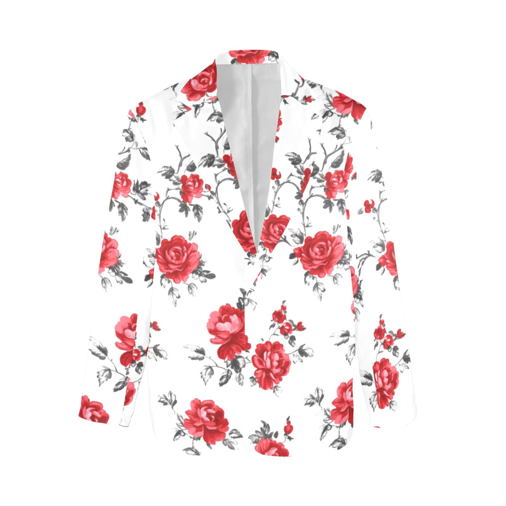 Baha Ranch Mexican Red Rose Floral Blazer by Baha Ranch Western Wear