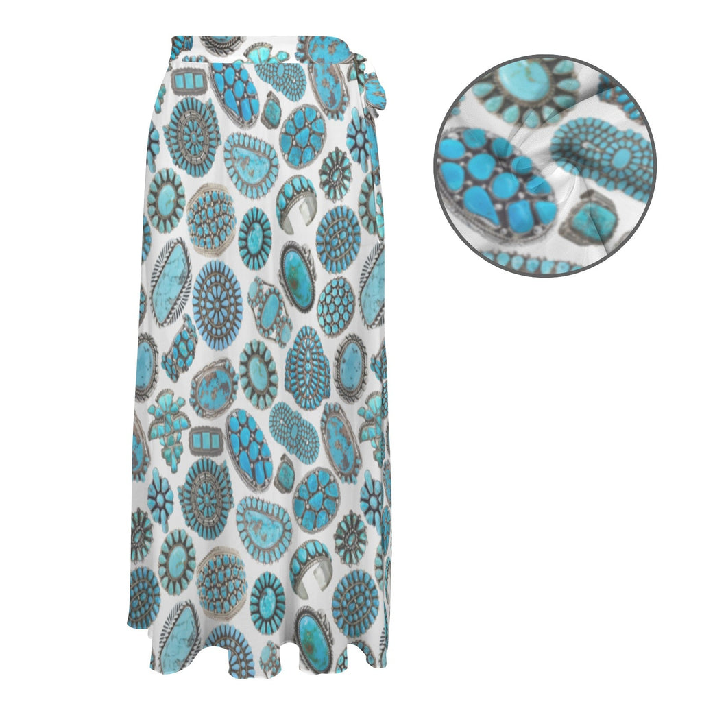 Baha Ranch All Turquoise Beach Coverup Skirt by Baha Ranch Western Wear - product image 5