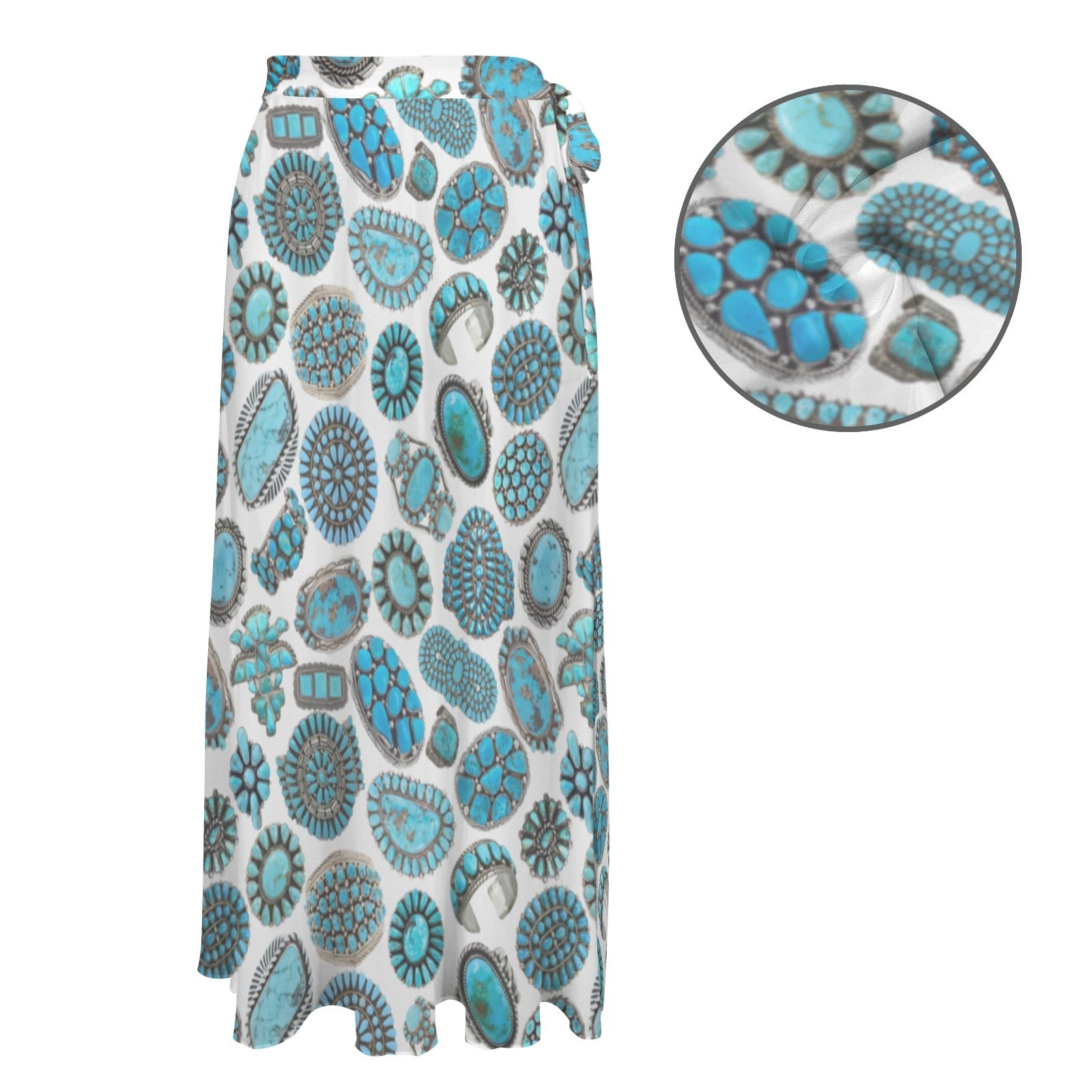 Baha Ranch All Turquoise Beach Coverup Skirt by Baha Ranch Western Wear - product image 5