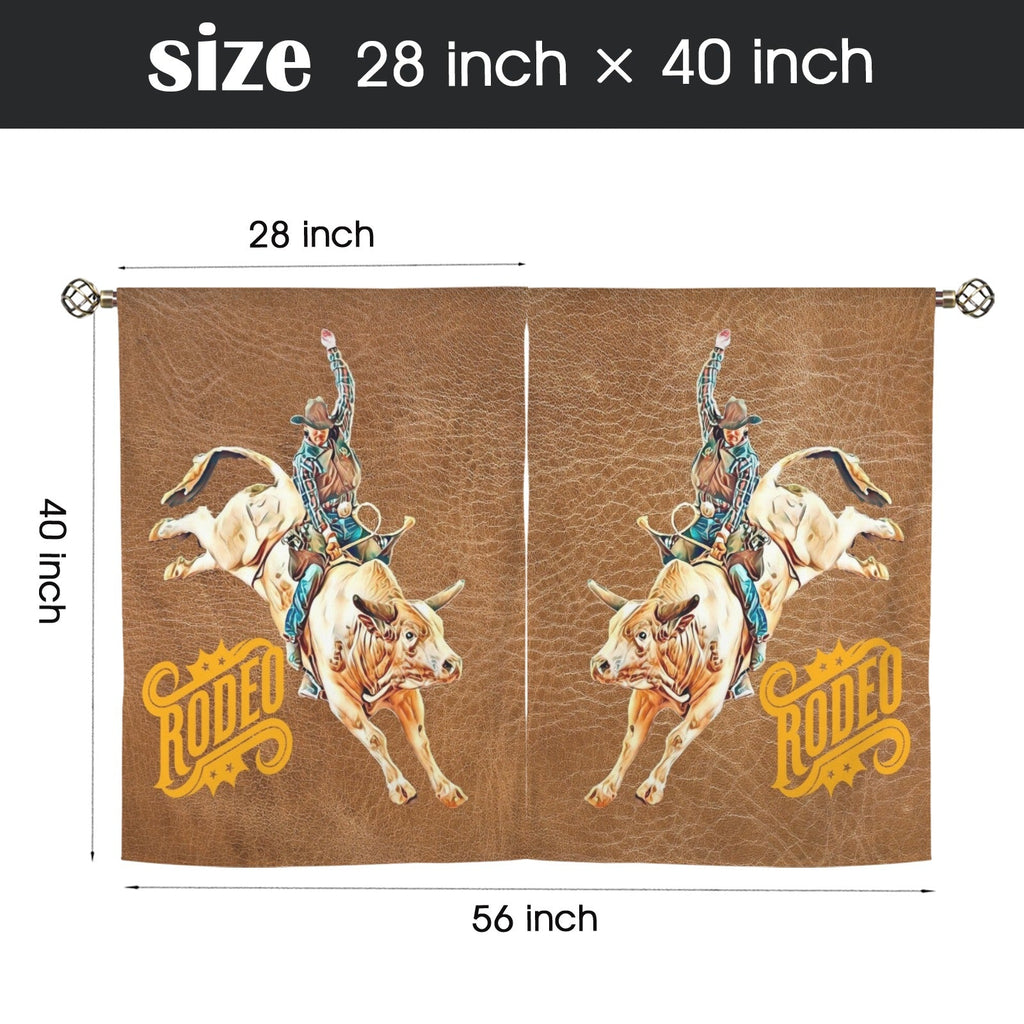 Baha Ranch Rodeo Bullrider Window Curtains 28"x40" (2-Piece) Made in America by Baha Ranch Western Wear - product image 3