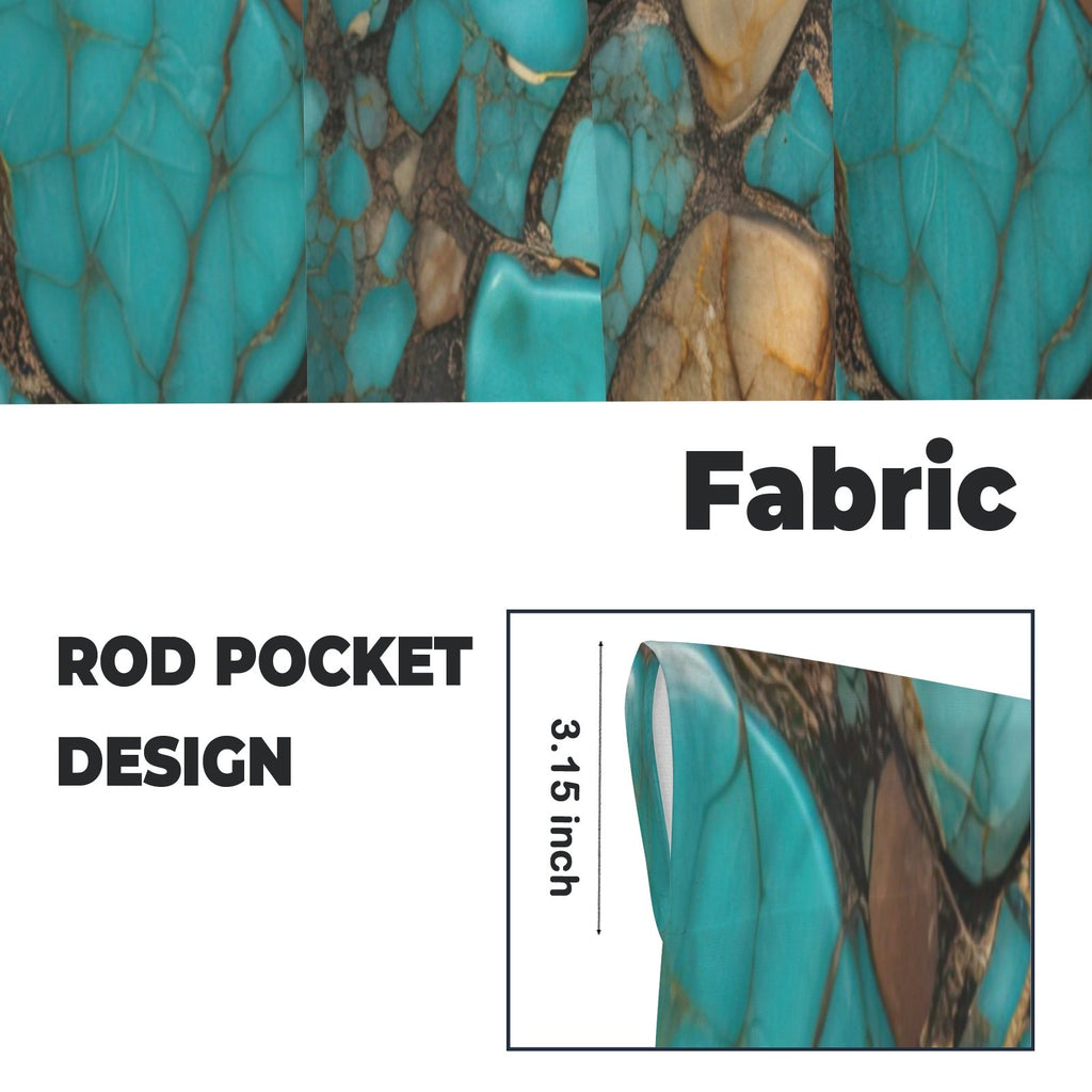 Baha Ranch Turquoise Window Curtains 28"x40" (2-Piece) Made in America by Baha Ranch Western Wear - product image 5