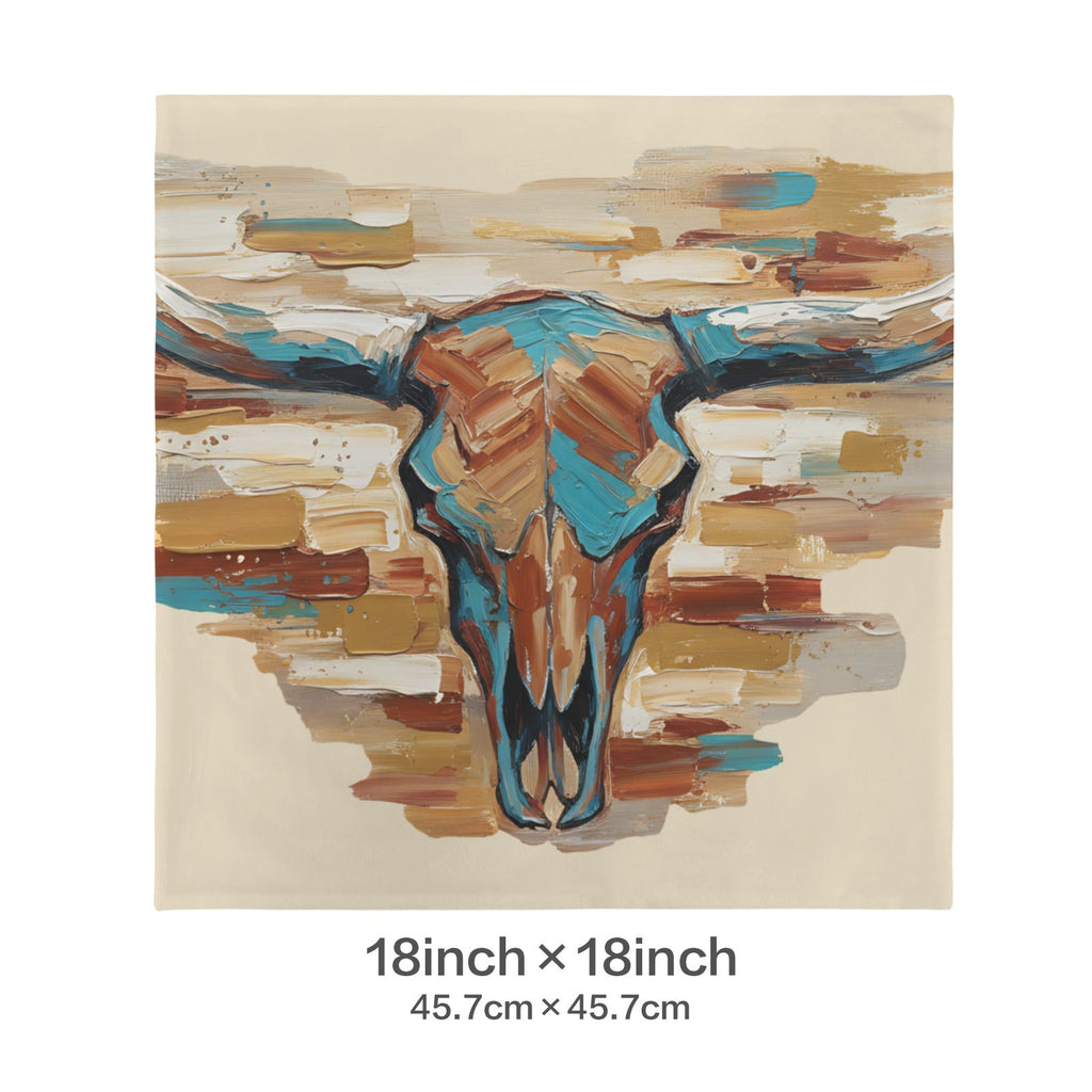 Baha Ranch Painted Tan Longhorn Velvety Soft Pillow Case Made in America by Baha Ranch Western Wear - product image 3