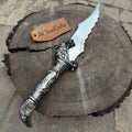 Handmade Fantasy Dagger Replicain Satin Steel with Dragon Handle