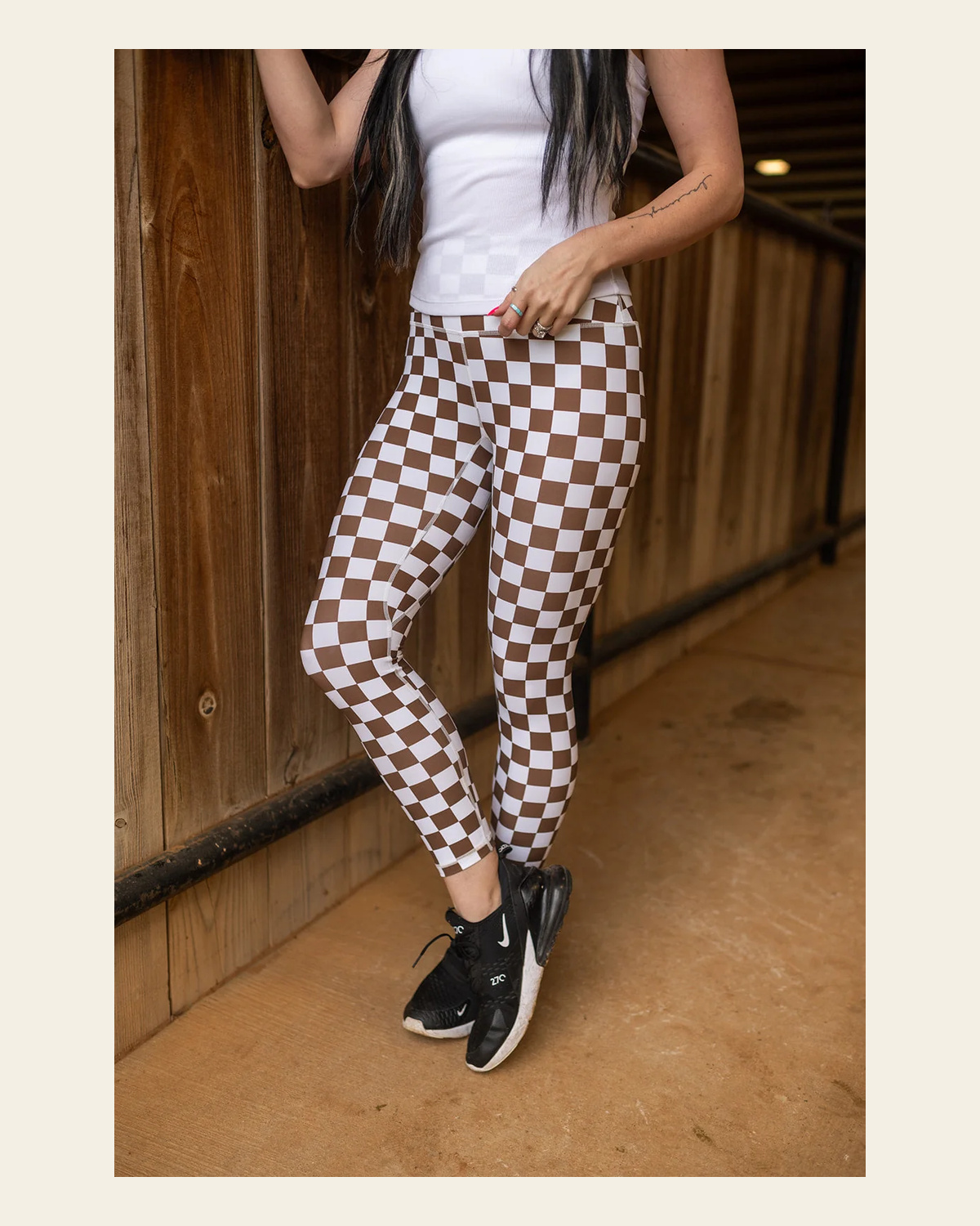 Vital Leggings | Fast Lane on a warm cream background