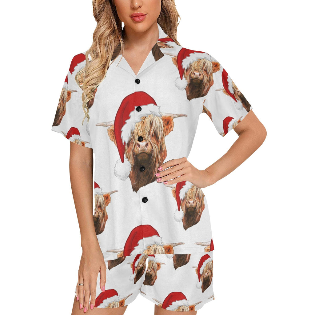 Baha Ranch Highland Christmas Cow Women's Western Pajama Set by Baha Ranch Western Wear