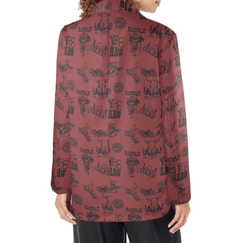Baha Ranch Burgandy Cowboy Women's Western Blazer by Baha Ranch Western Wear - product image 3
