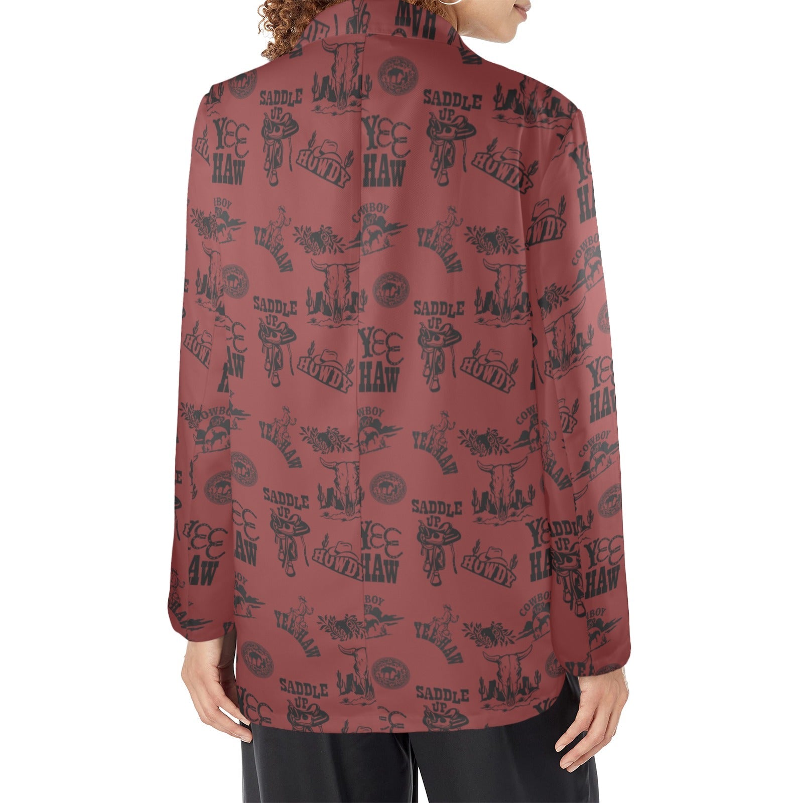 Baha Ranch Burgandy Cowboy Women's Western Blazer by Baha Ranch Western Wear - product image 3