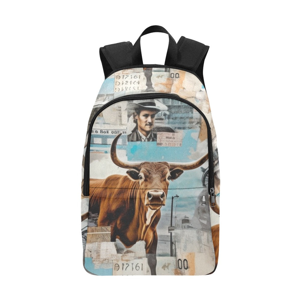 Baha Ranch Vintage Bull Collage Western Backpack by Baha Ranch Western Wear