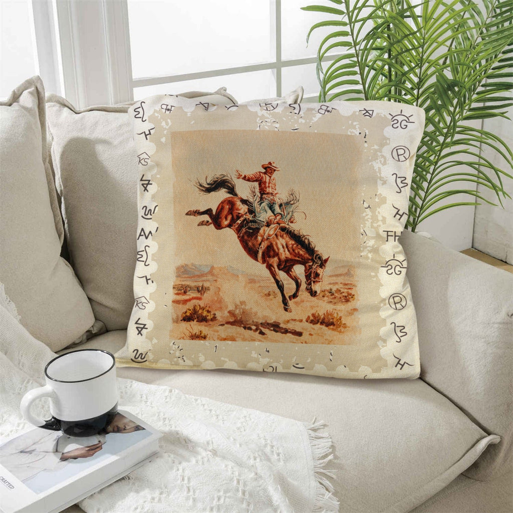 Baha Ranch Vintage Rodeo Stamp Throw Pillow Made in America by Baha Ranch Western Wear - product image 4