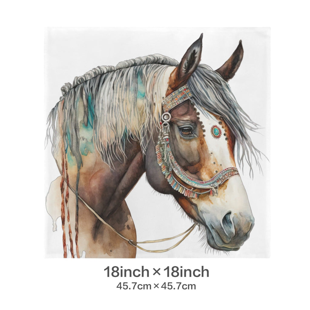 Baha Ranch Fancy Horse on White Velvety Soft Pillow Case Made in America by Baha Ranch Western Wear - product image 5