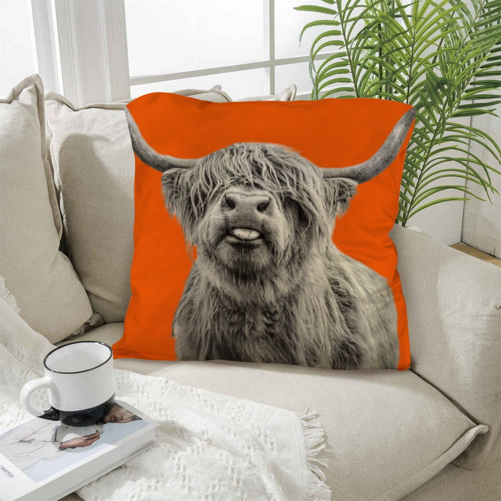 Baha Ranch Silly HIghland Throw Pillow Case Made in America by Baha Ranch Western Wear - product image 2