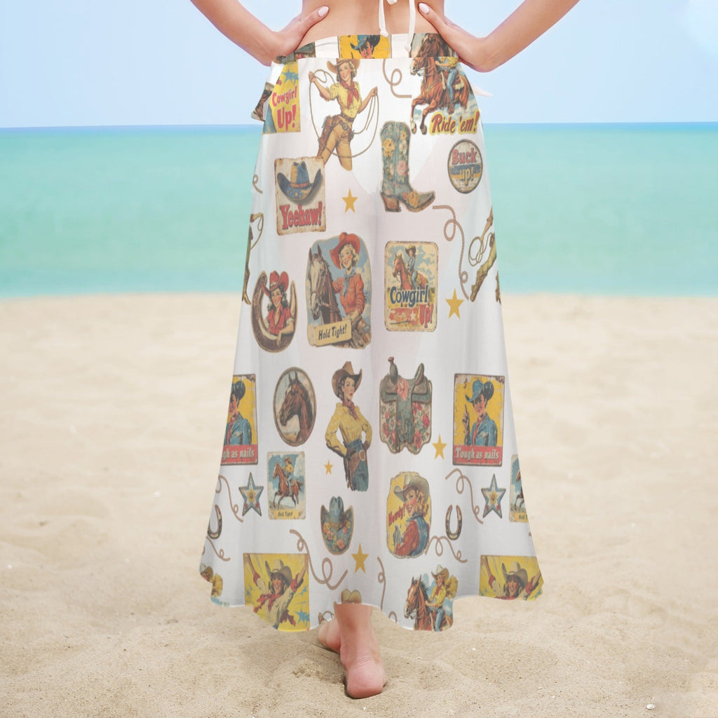 Baha Ranch Vintage Cowgirl Collage Beach Coverup Skirt by Baha Ranch Western Wear - product image 4
