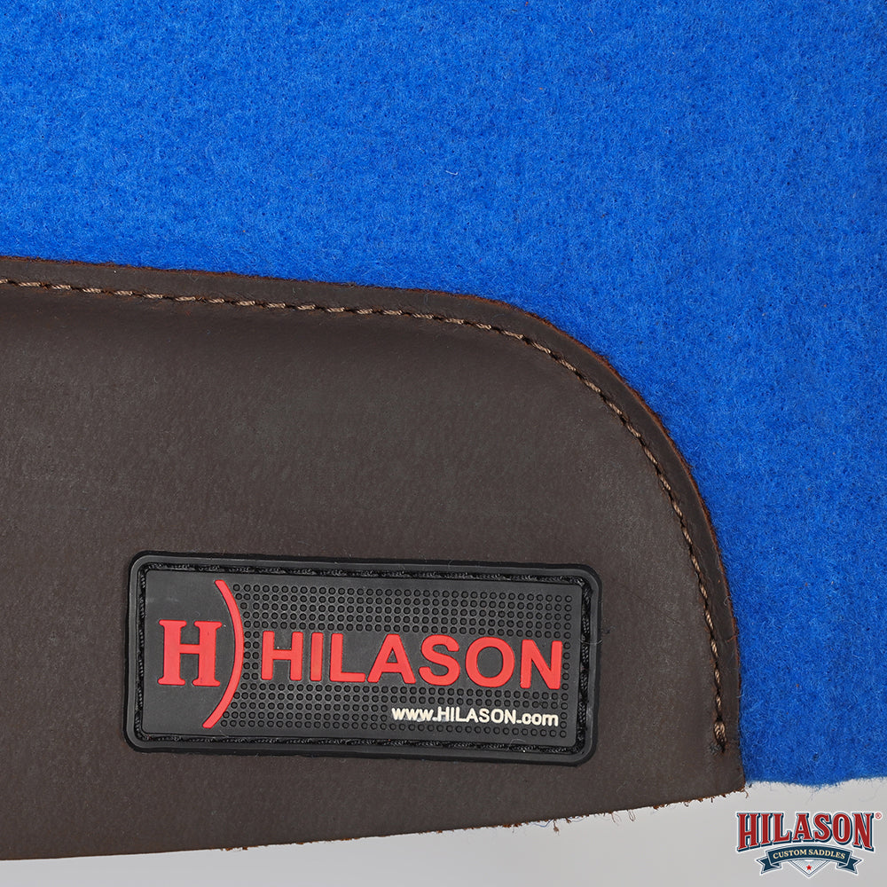 HILASON Western Wool Felt Contoured Horse Saddle Pad W/ Distressed Wear Leather | for Horses