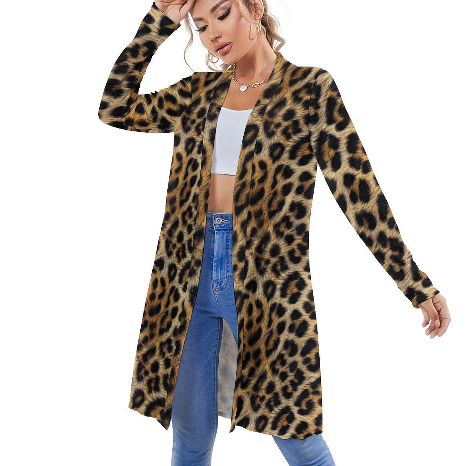 Baha Ranch Retro Pop Western Leopard Lightweight Cardigan by Baha Ranch Western Wear
