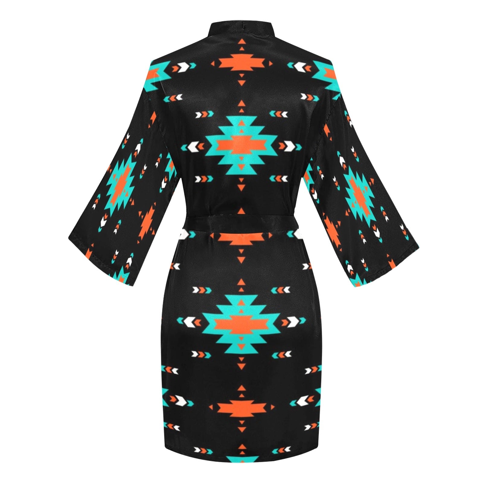 Baha Ranch Orange Turquoise Women's Lounge Kimono Robe by Baha Ranch Western Wear - product image 4