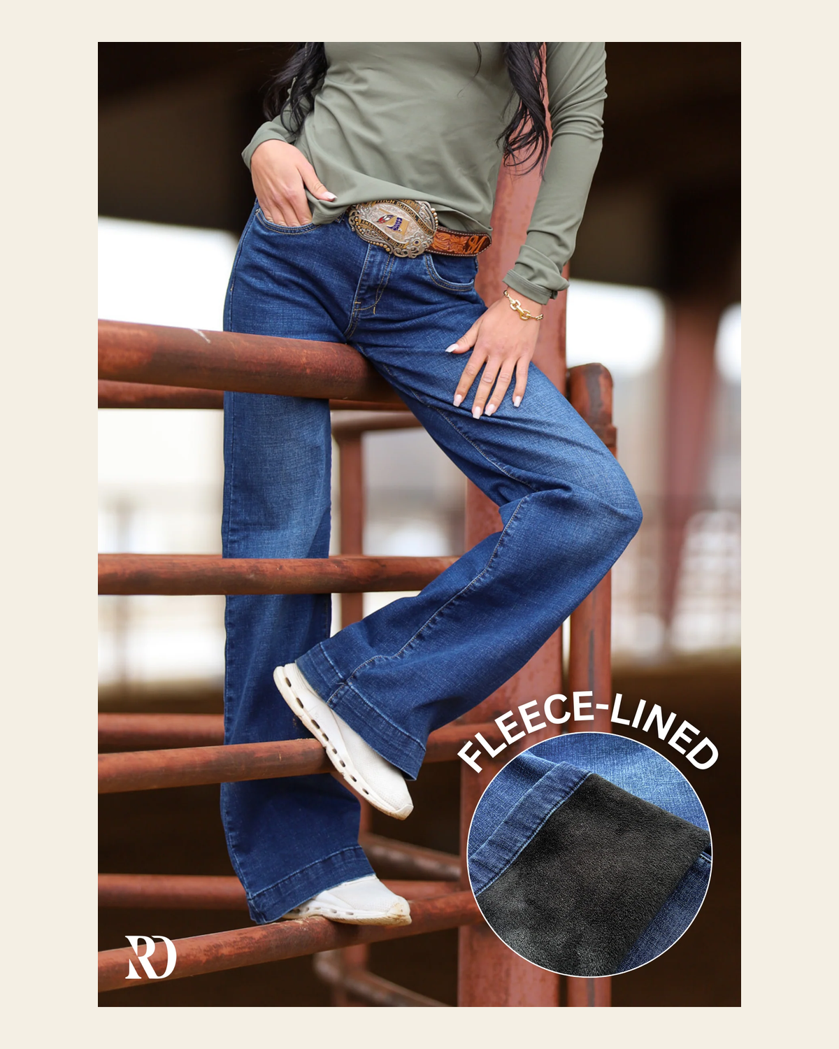 Signature Trouser Fleece Lined on a warm cream background