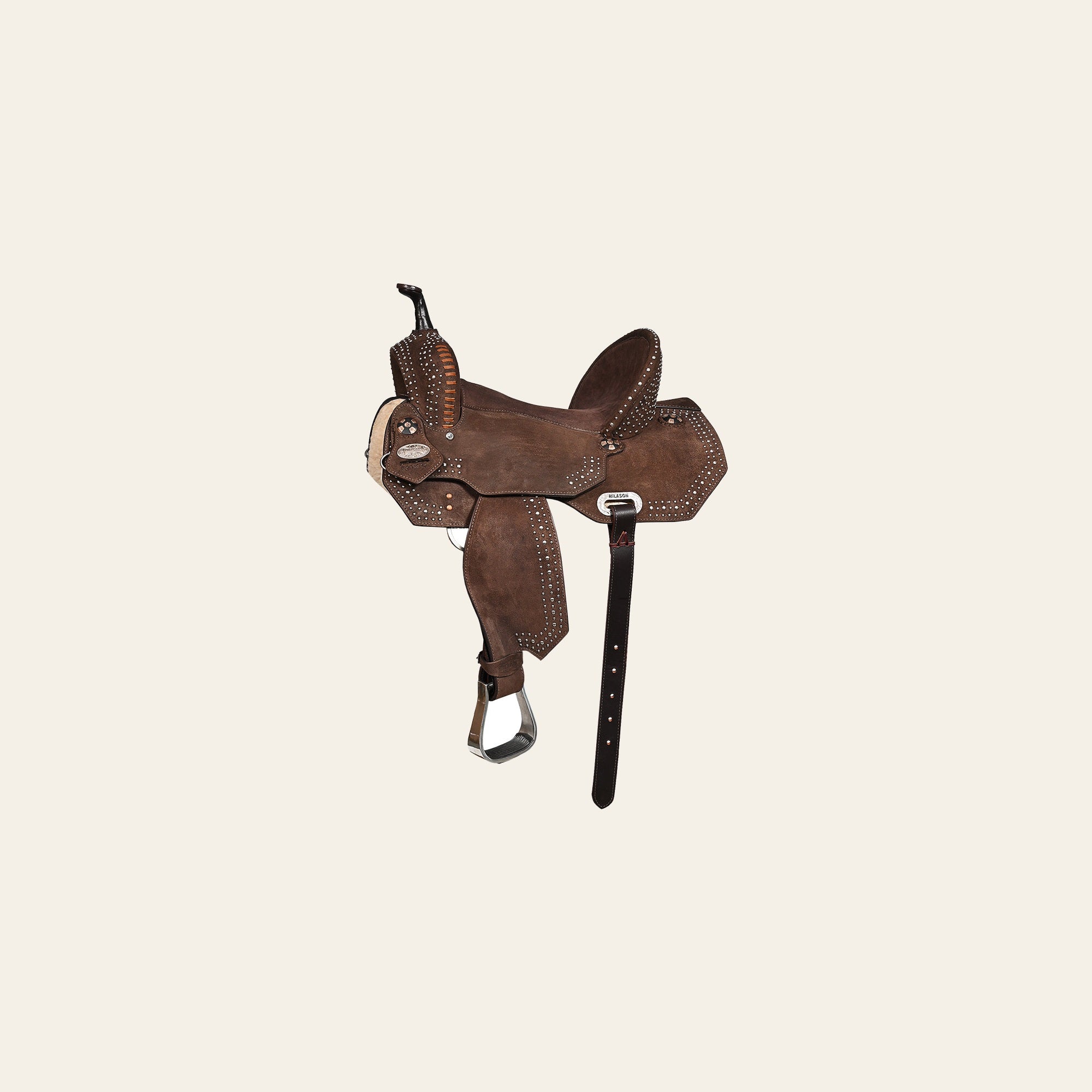 Hilason Western Horse Barrel Flex Tree Trail American Leather Saddle Brown
