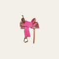 Hilason Western Horse Barrel Flex Tree Trail American Leather Saddle Pink Gorgeous Floral Hand Tooled & Carved