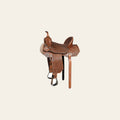 Hilason Western Horse Barrel Flex Tree Trail American Leather Saddle Tan Gorgeous Basket Weave Poker Card Hand Tooled