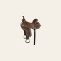 Hilason Western Horse Barrel Flex Tree Trail American Leather Saddle Brown