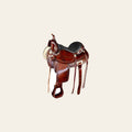 HILASON Western Horse Saddle American Leather Flex Tree Trail & Pleasure Dark Brown | for Horses