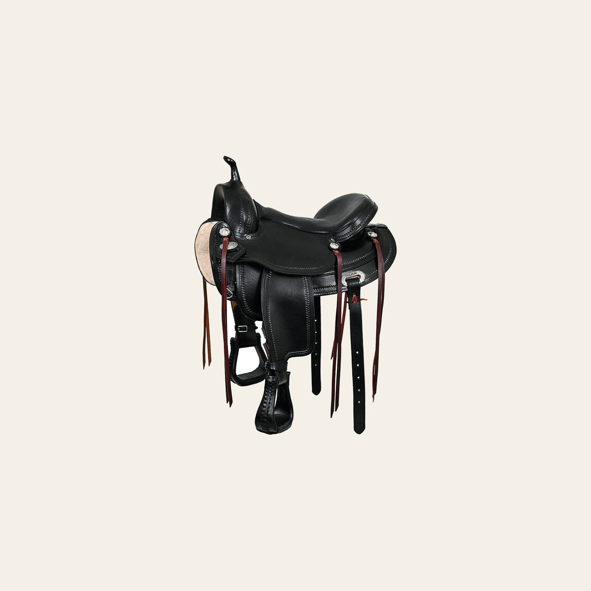 HILASON Western Horse Saddle American Leather Flex Tree Trail & Pleasure Black | for Horses