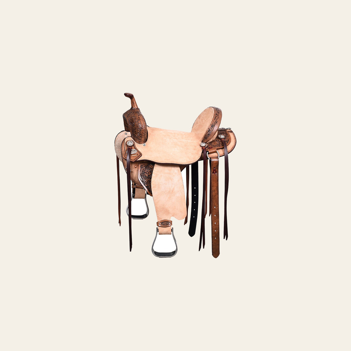 HILASON Flex Tree Western Horse Saddle in American Leather Barrel Trail | for Horses