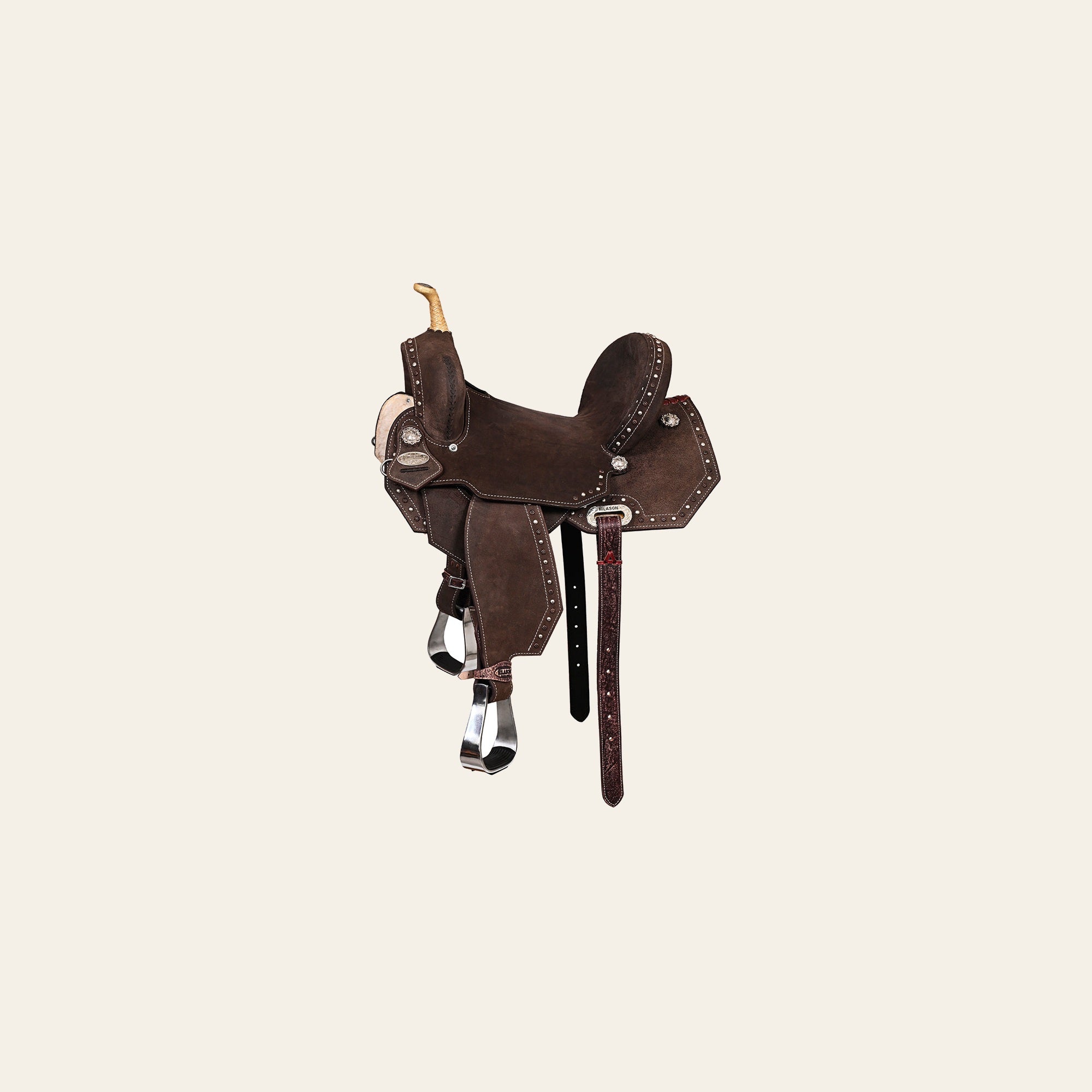 HILASON Flex Tree Western Horse Saddle in American Leather Barrel Trail | for Horses