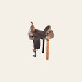HILASON Flex Tree Western Horse Saddle in American Leather Barrel Trail | for Horses