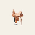 HILASON Flex Tree Western Horse Saddle in American Leather Barrel Trail | for Horses
